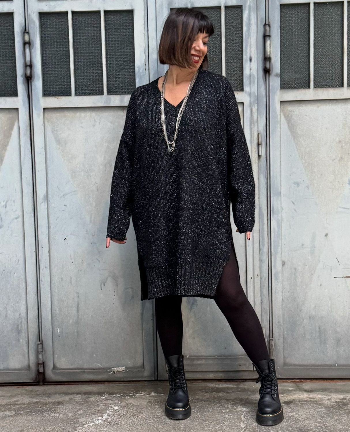 Mini abito maglia Black