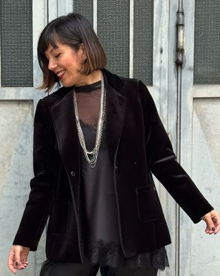 Giacca in scuba velour