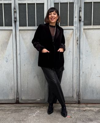 Giacca in scuba velour