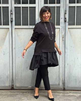 Blusa o mini abito taffetà