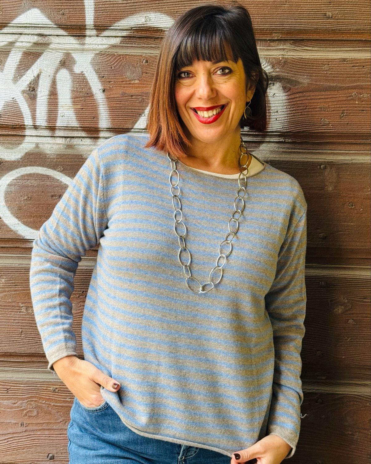 Maglioncino Stripes Grey