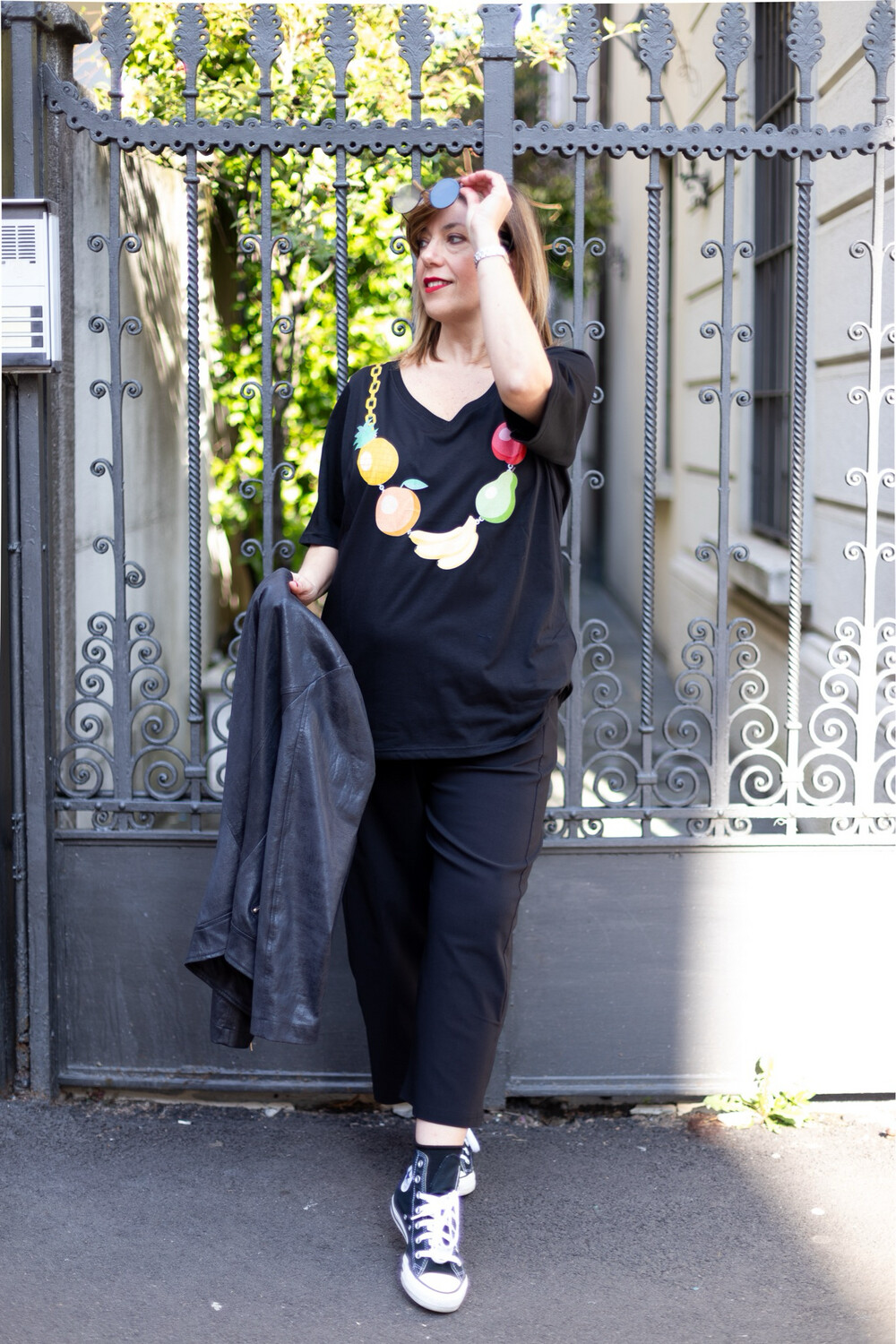 T-shirt Pop Fruits Black