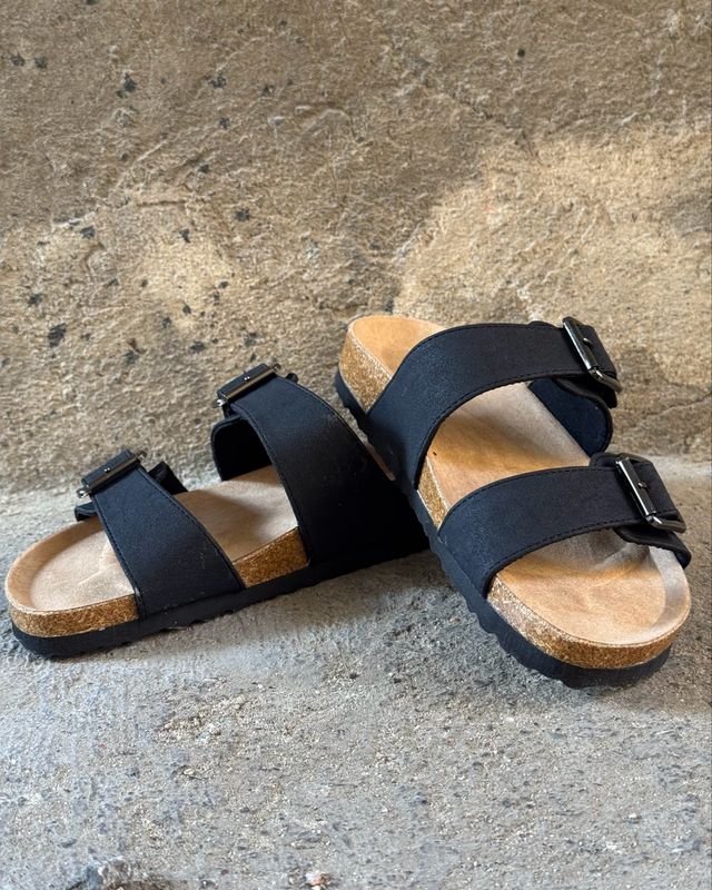 Ciabattina camoscio nero