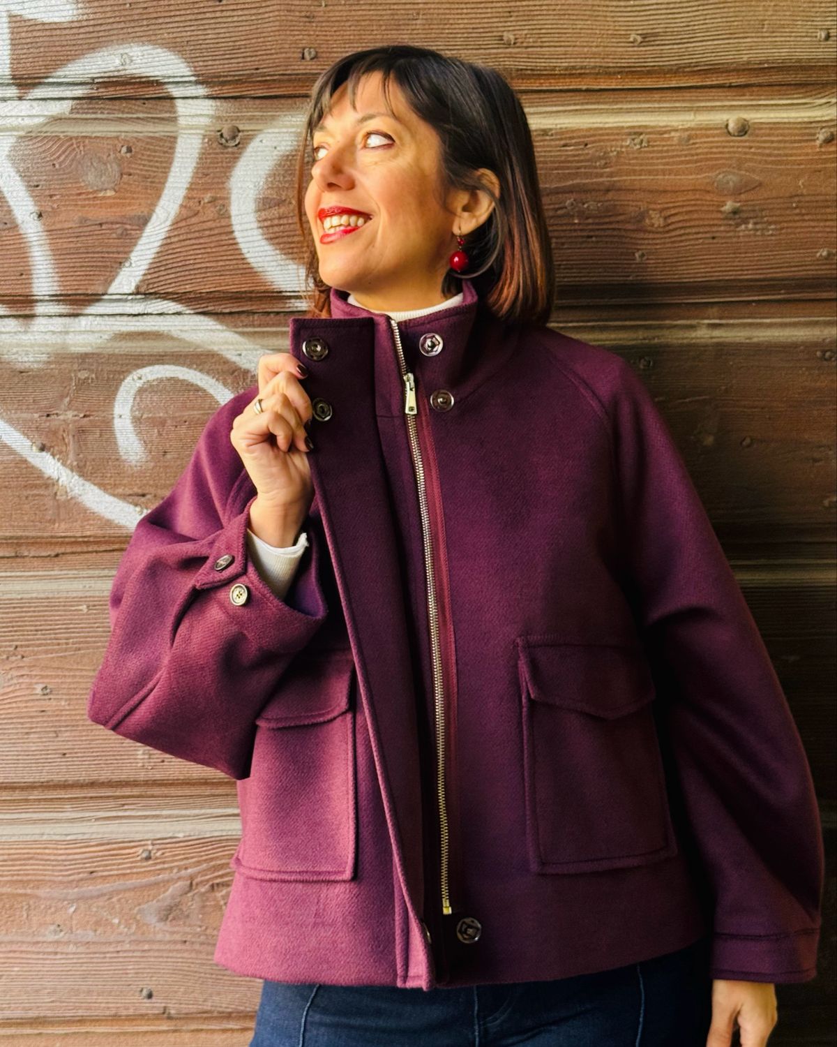 Giaccone trapezio bordeaux