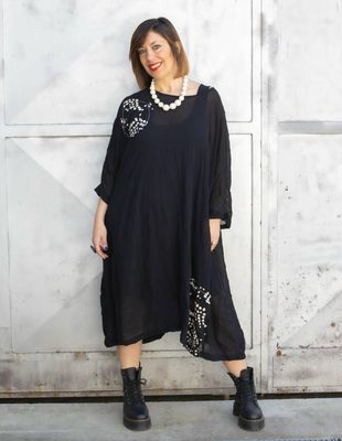 Abito in voile stropicciato Alembika