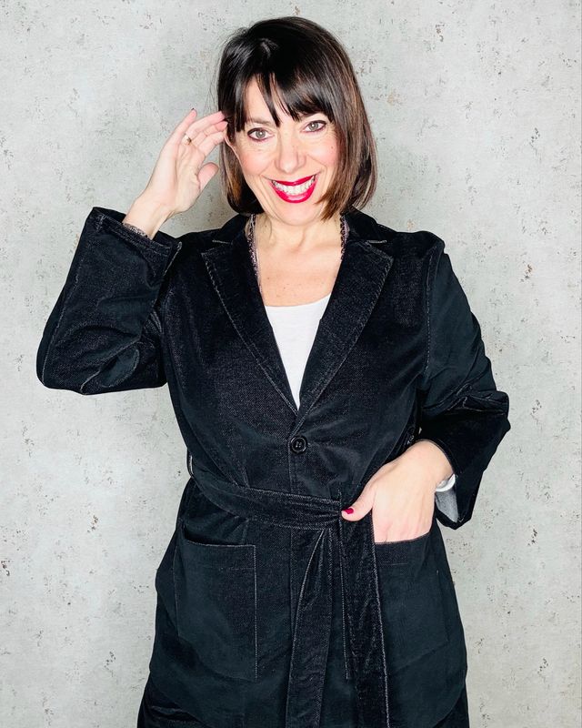 Tailleur nero cotone