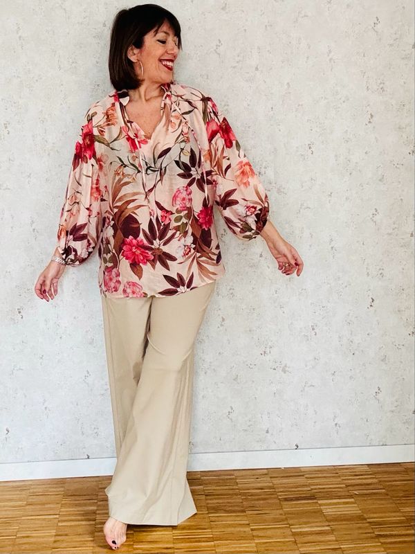 Pant palazzo bengalina sand