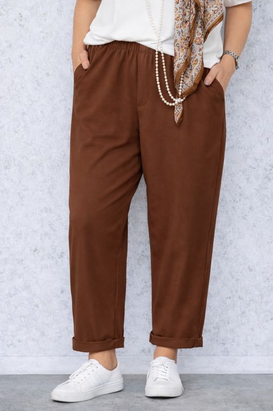 Baggy elasticizzato  - moro