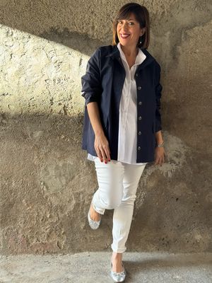 Blazer bengalina blu