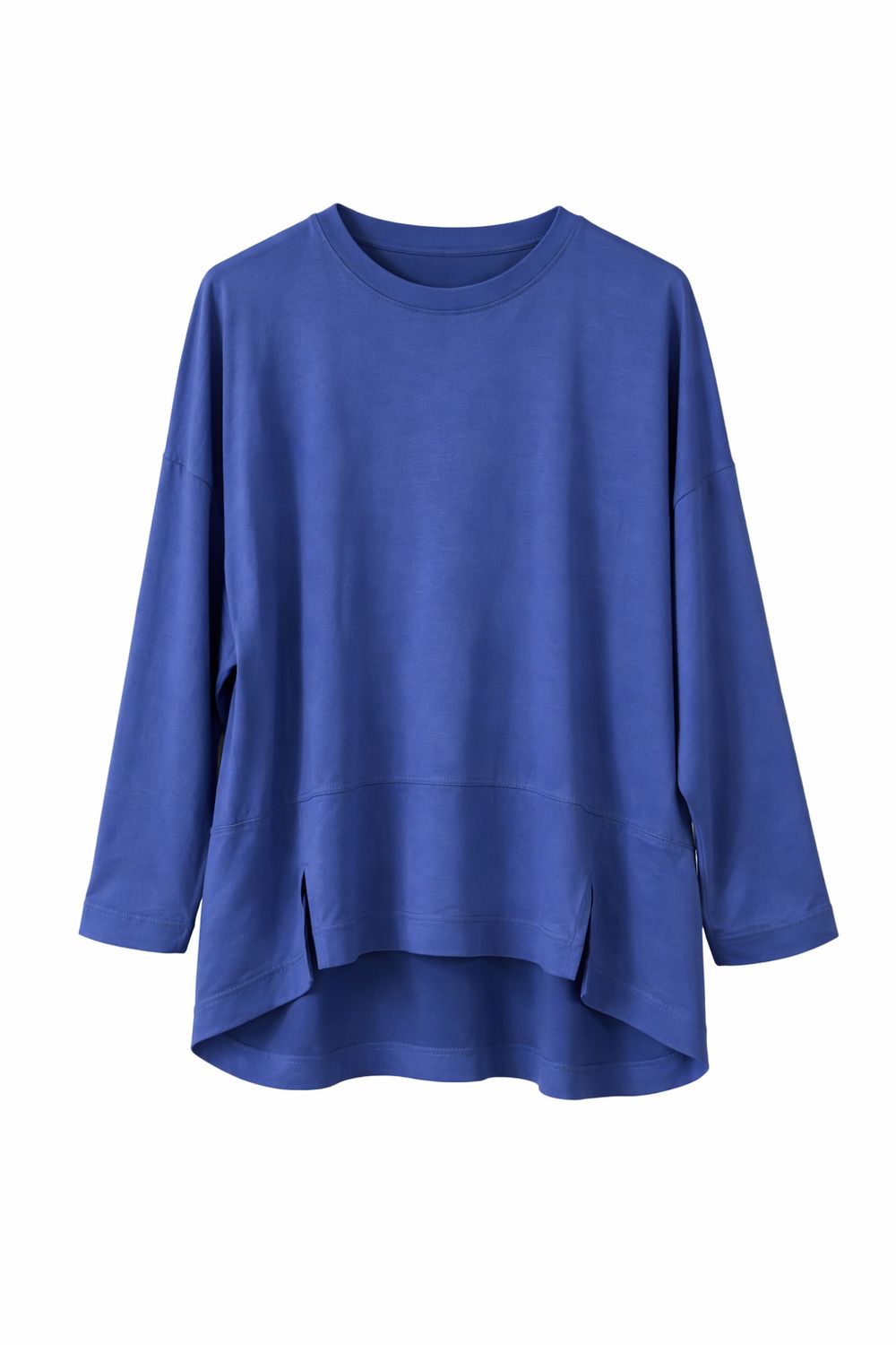 Maglia spacchetti fluida blu