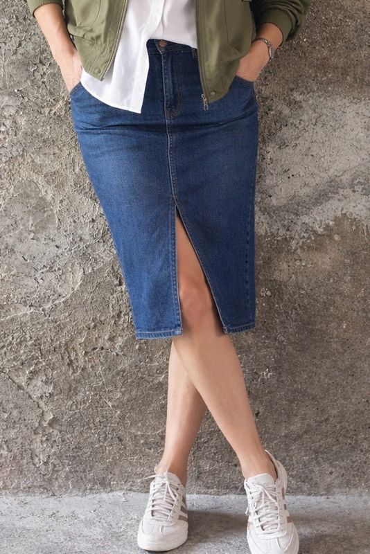 Gonna jeans elasticizzata