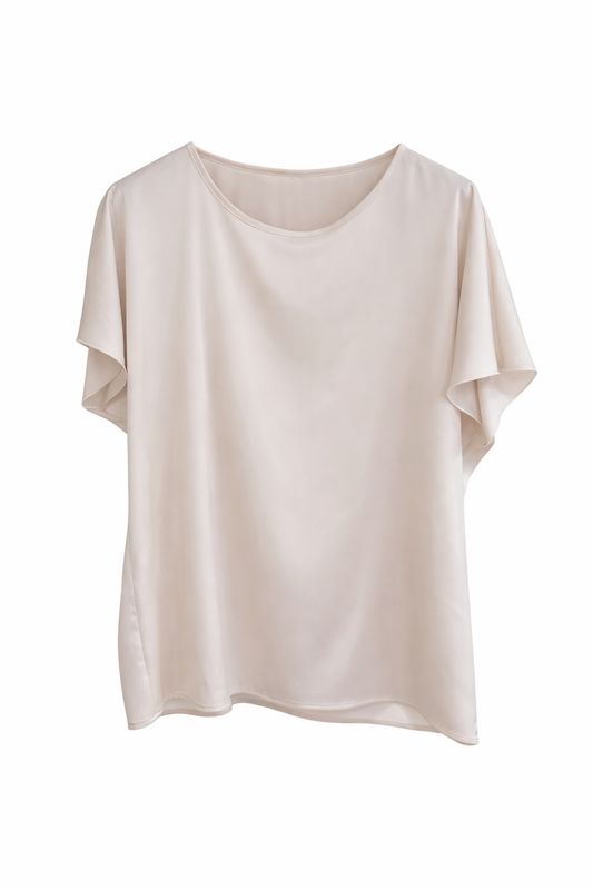 Blusa in raso avorio