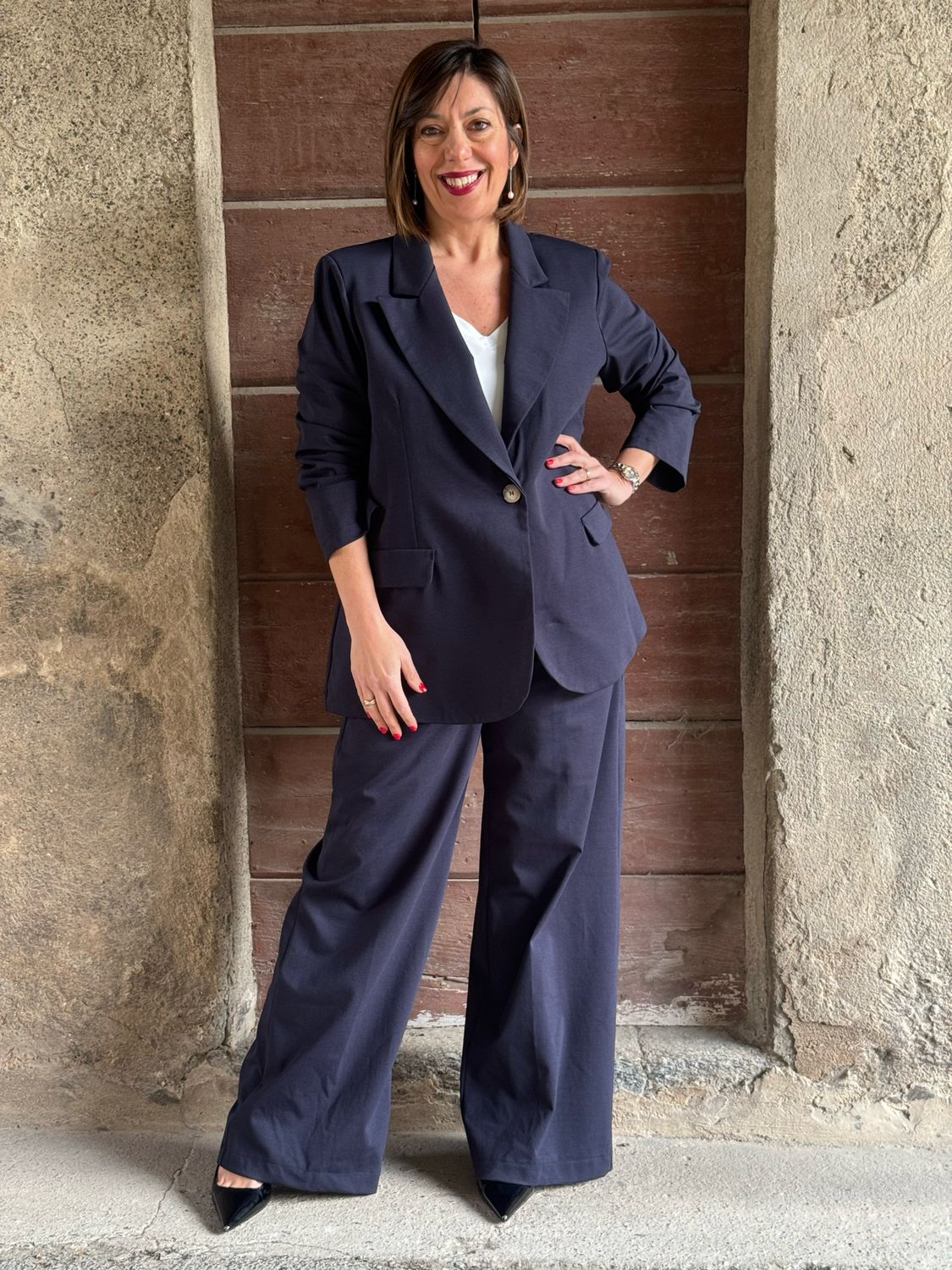 Blazer elasticizzato blu