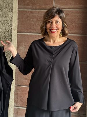 Blusa elasticizzata black