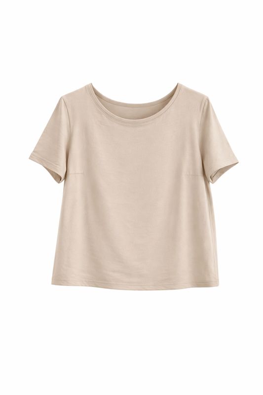 Blusa satin elasticizzata sabbia cod 514