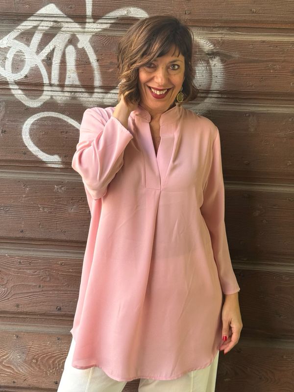 Camicia coreana Rosa