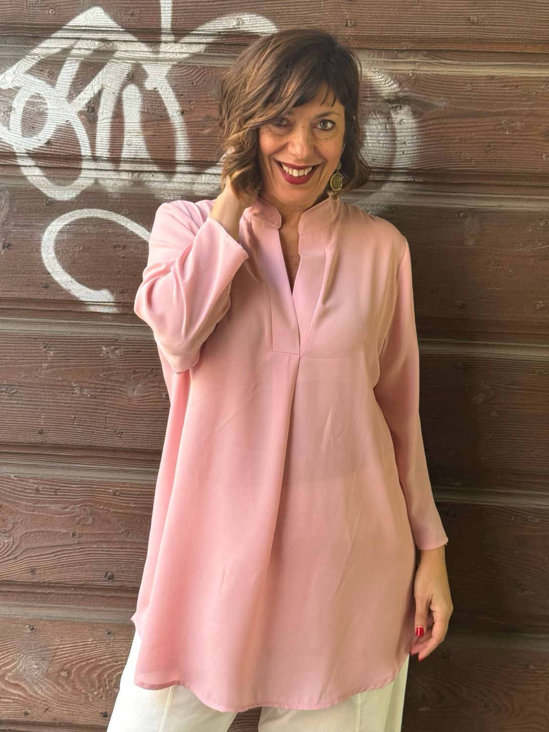 Camicia coreana Rosa