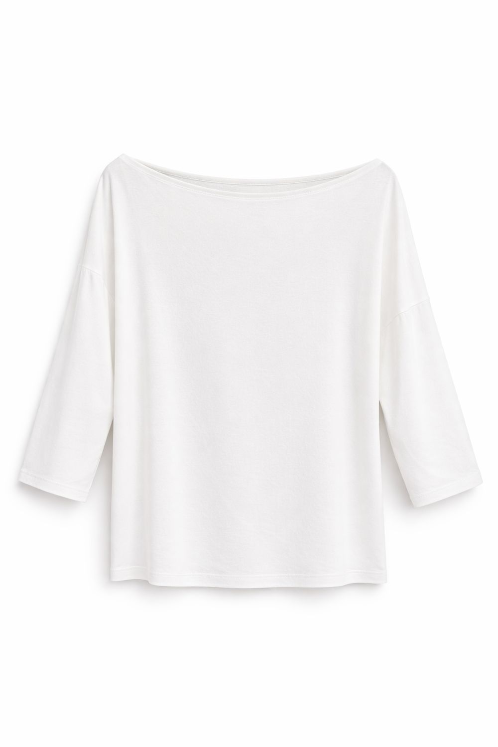 T-shirt latte scollo a barca