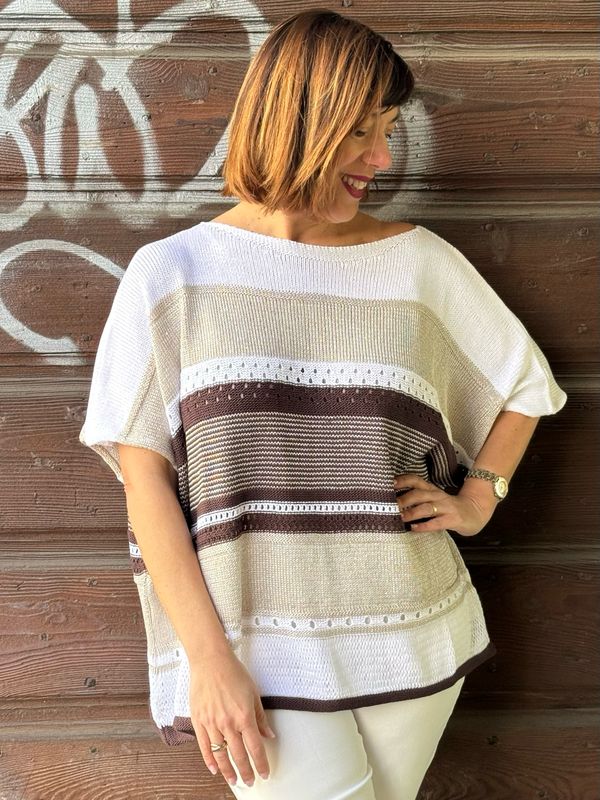 Maglioncino Brown&amp;White