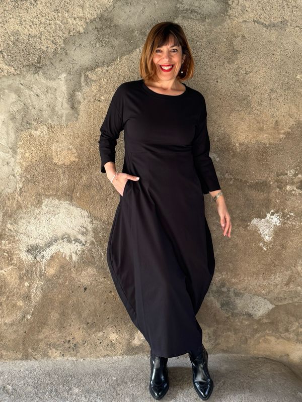 Abito ovetto bengalina nero