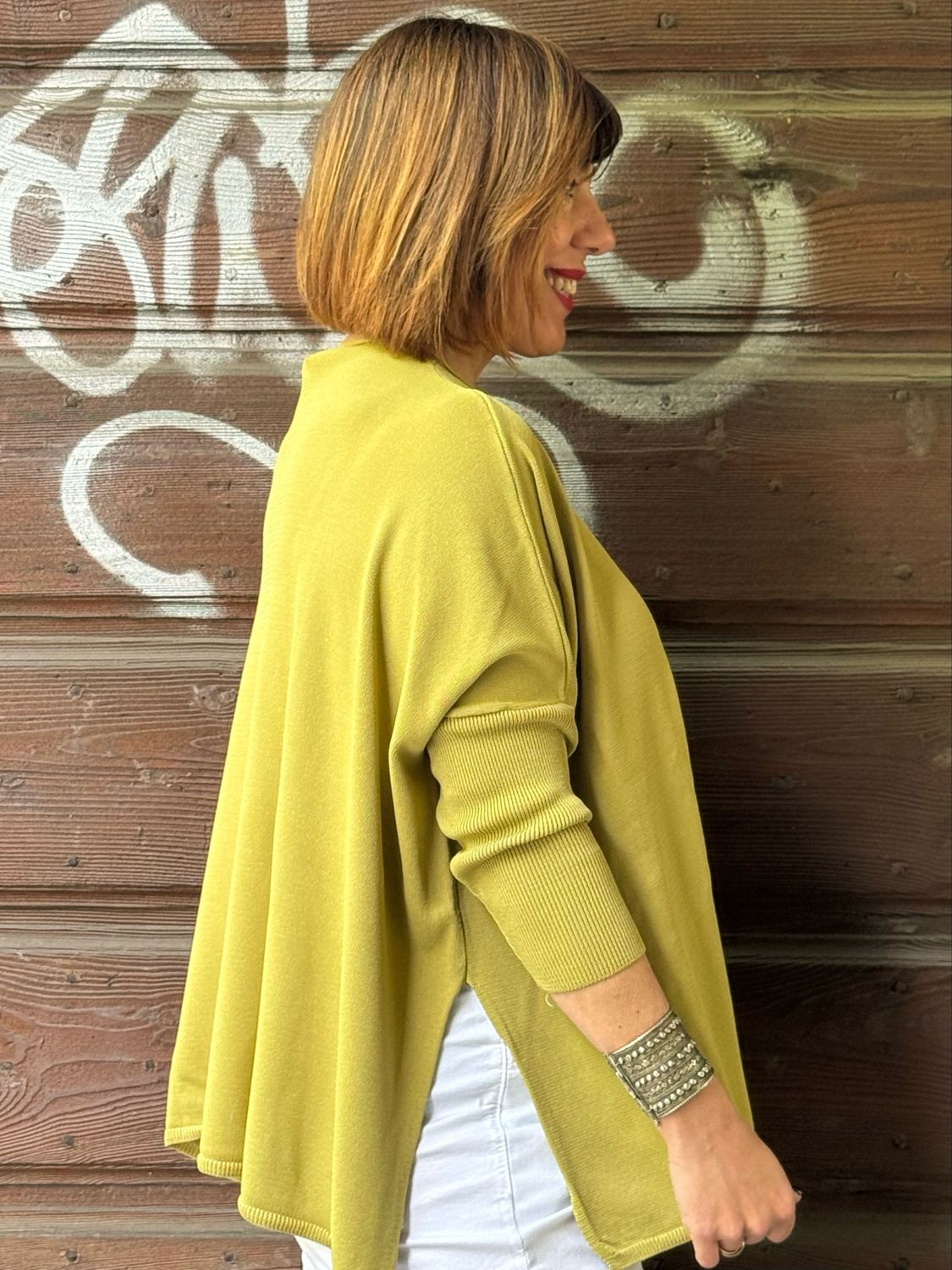 Maglioncino scollo barca olio