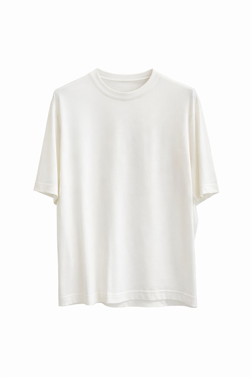 T-shirt viscosa girocollo latte
