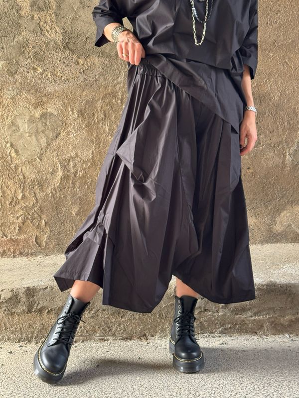 Black Cotton Pantagonna