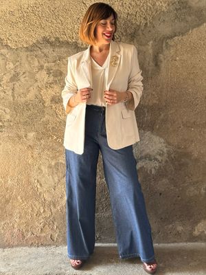 Jeans palazzo chambray
