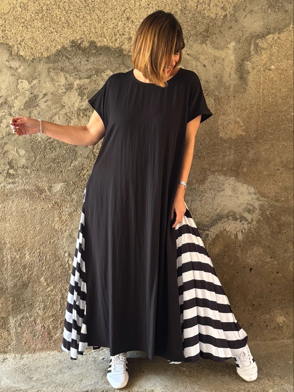 Abito VISCOSA White Stripes