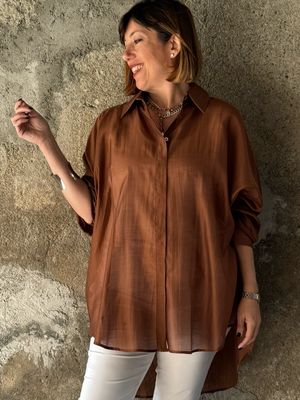 Long Light Brown Shirt