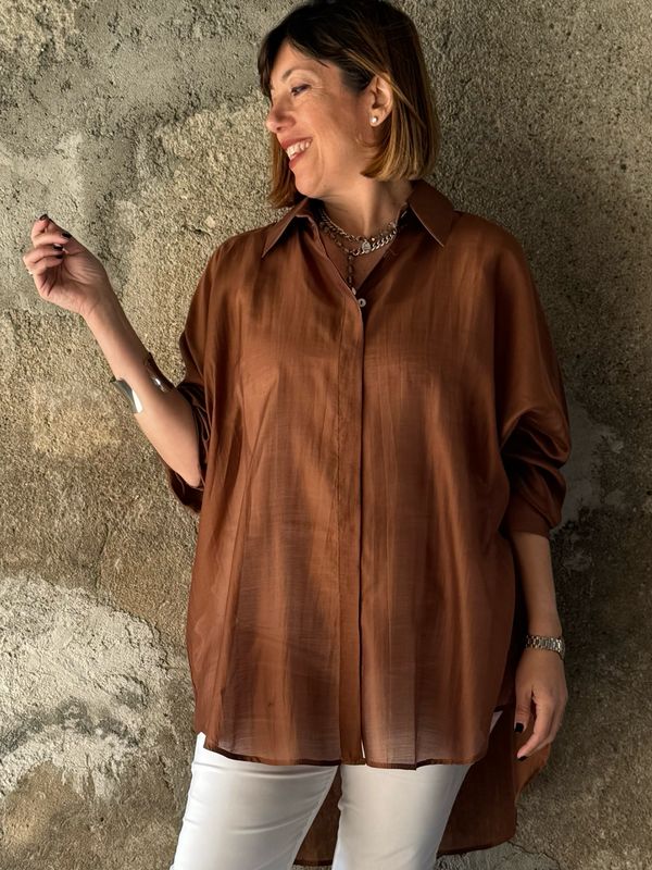 Long Light Brown Shirt