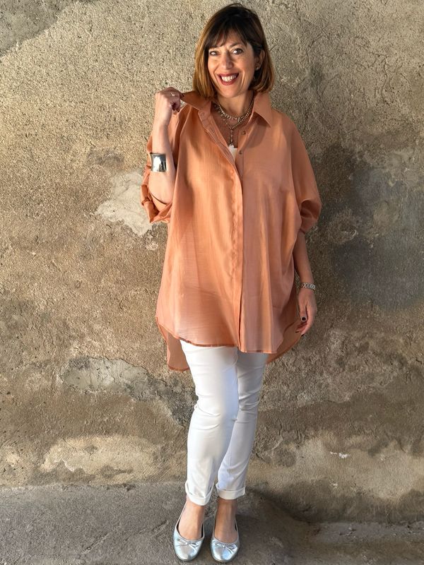 Long Light Peach Shirt