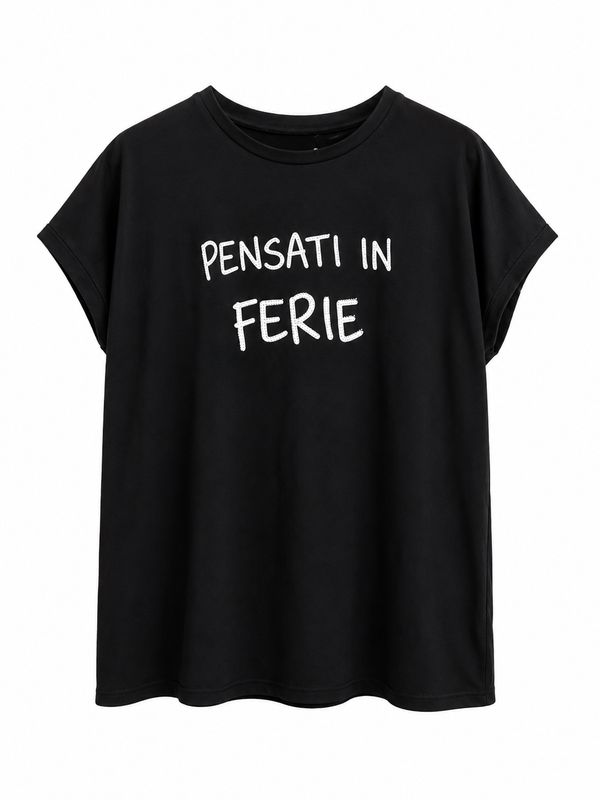 T-shirt Pensati in ferie black