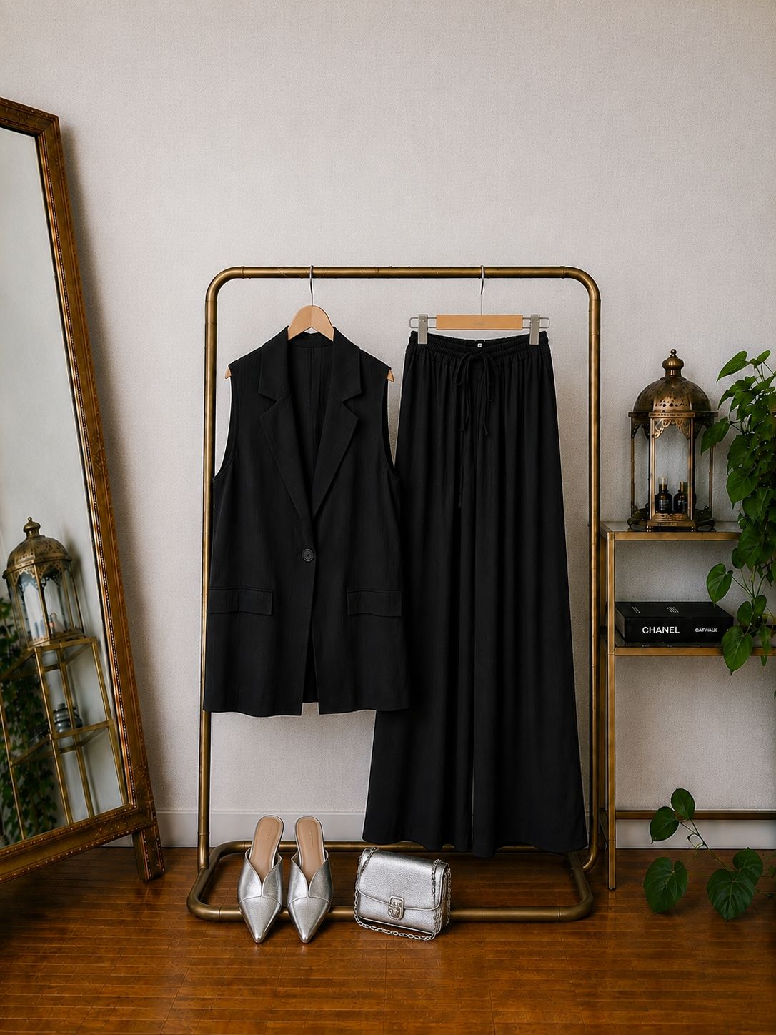 Completo gilet black