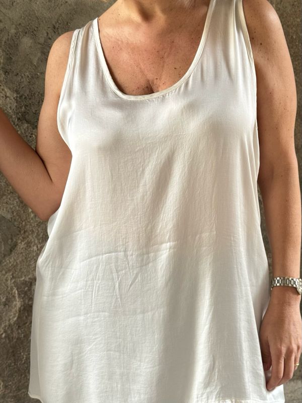 Canotta in satin (viscosa)