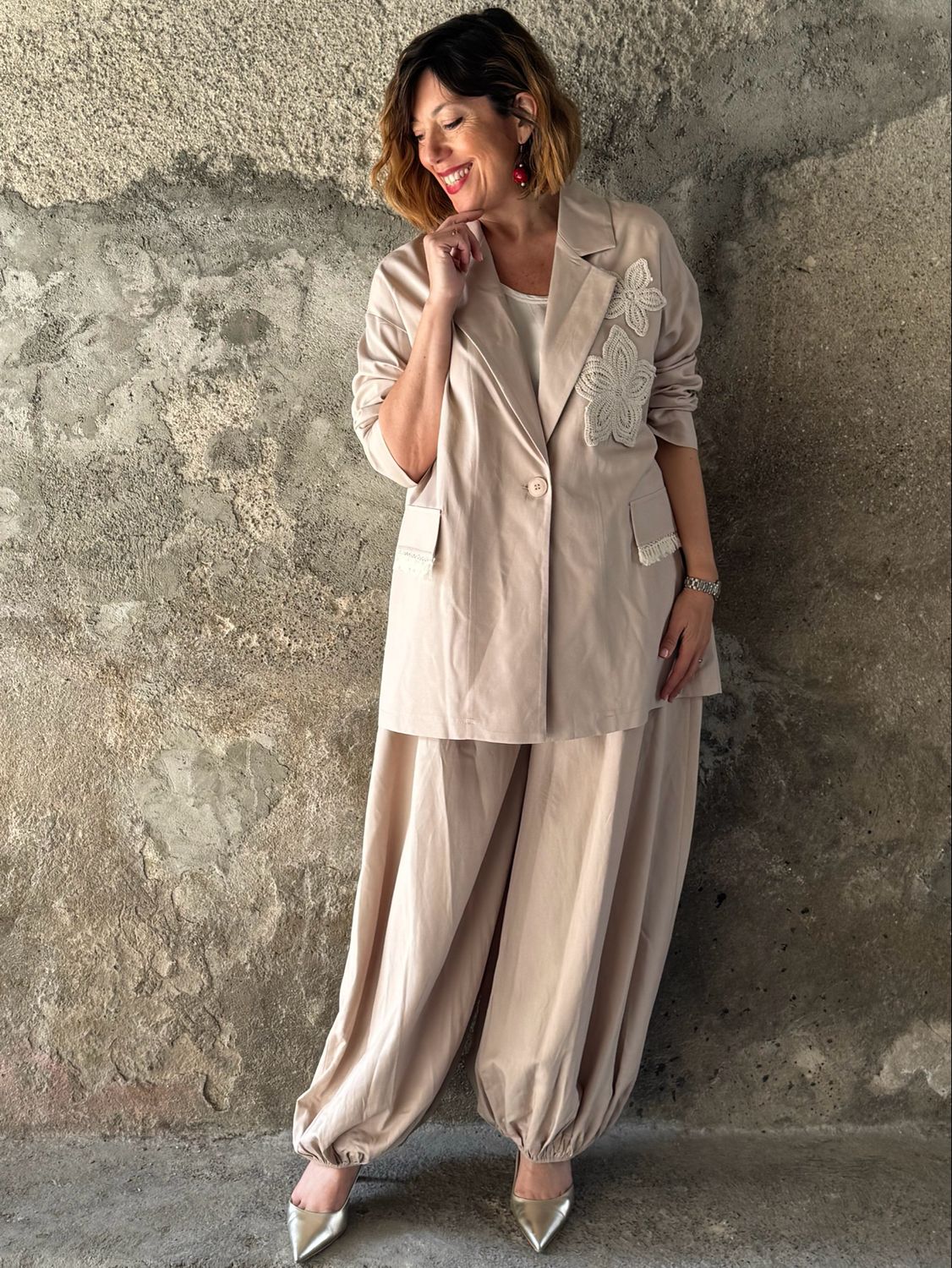 Blazer Macramè Panna