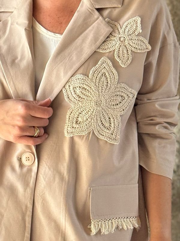 Blazer Macramè LINO Panna