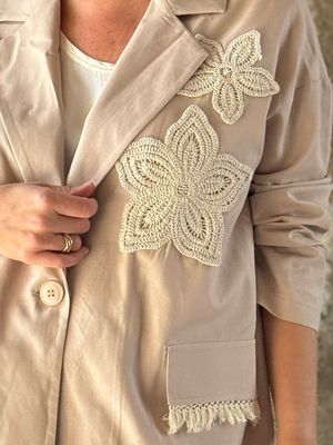 Blazer Macramè LINO Panna