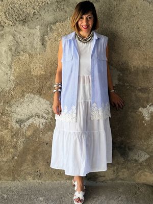 Camicia smanicata/gilet capri