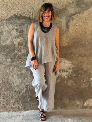 Completo in lino Perla