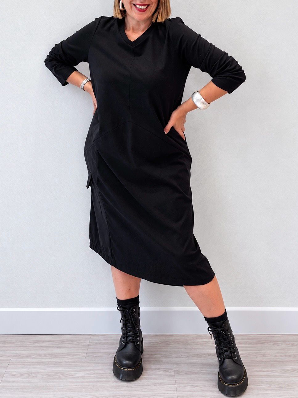 Black Cargo Dress