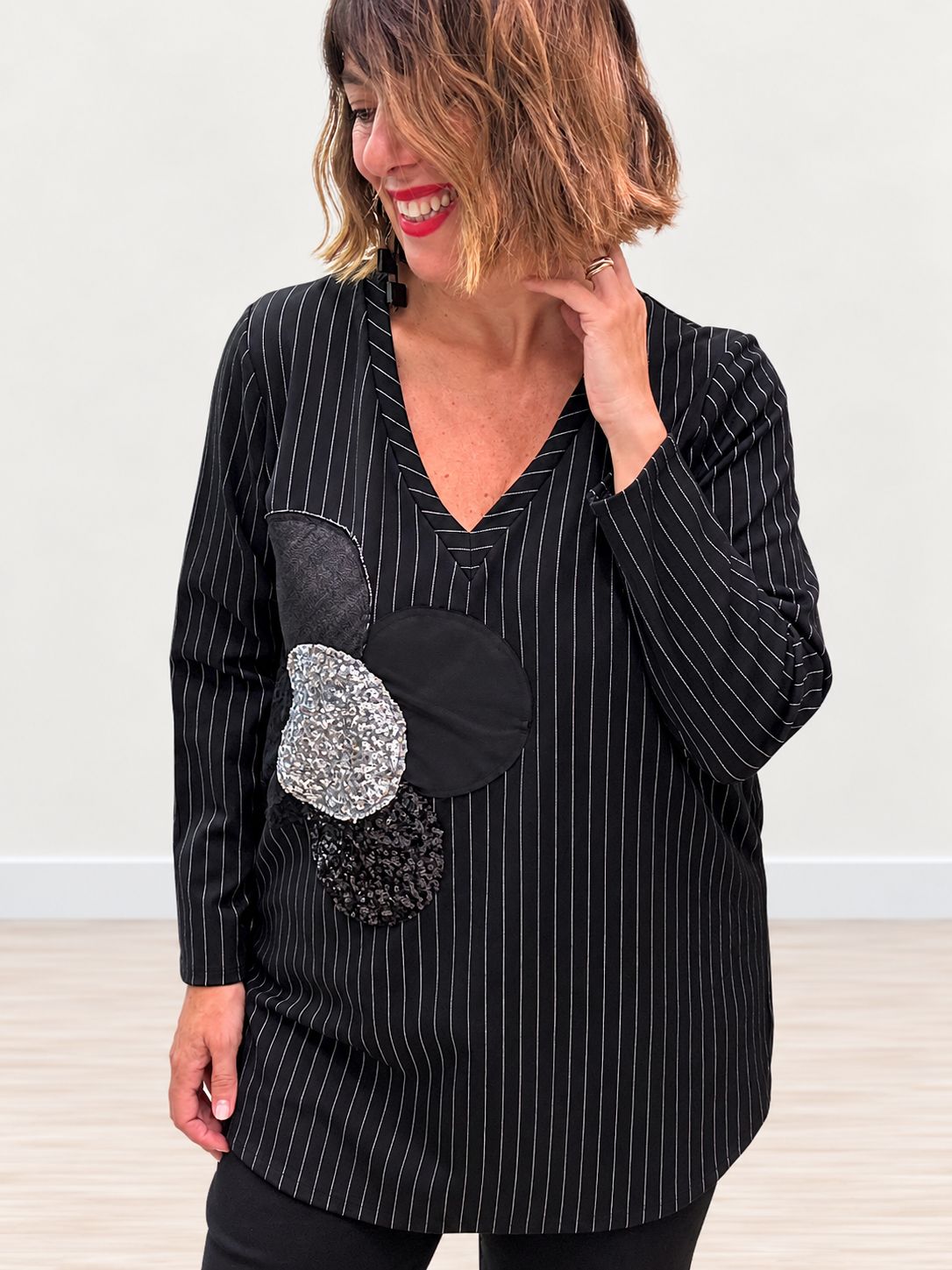 Blusa gessata Polka Dot