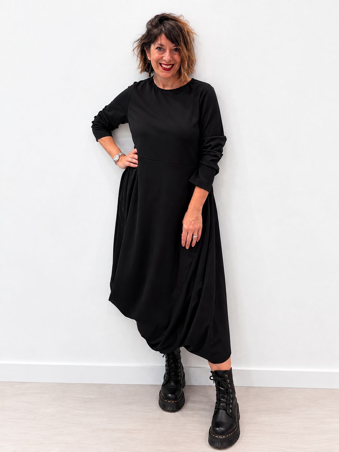 Abito Draping Black