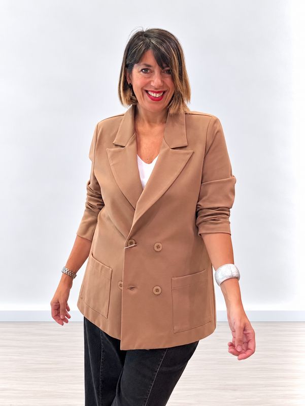 Blazer elasticizzato col Cammello