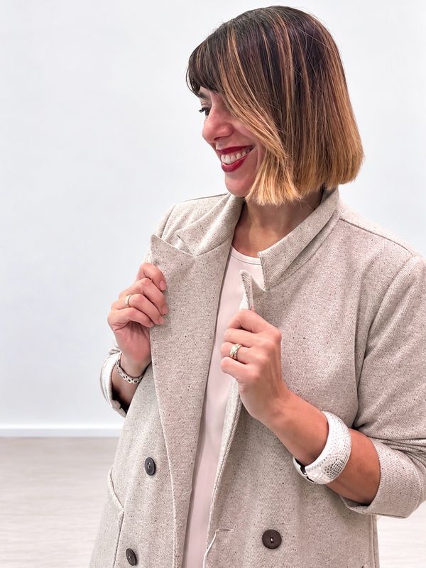 Blazer Chevron Sabbia