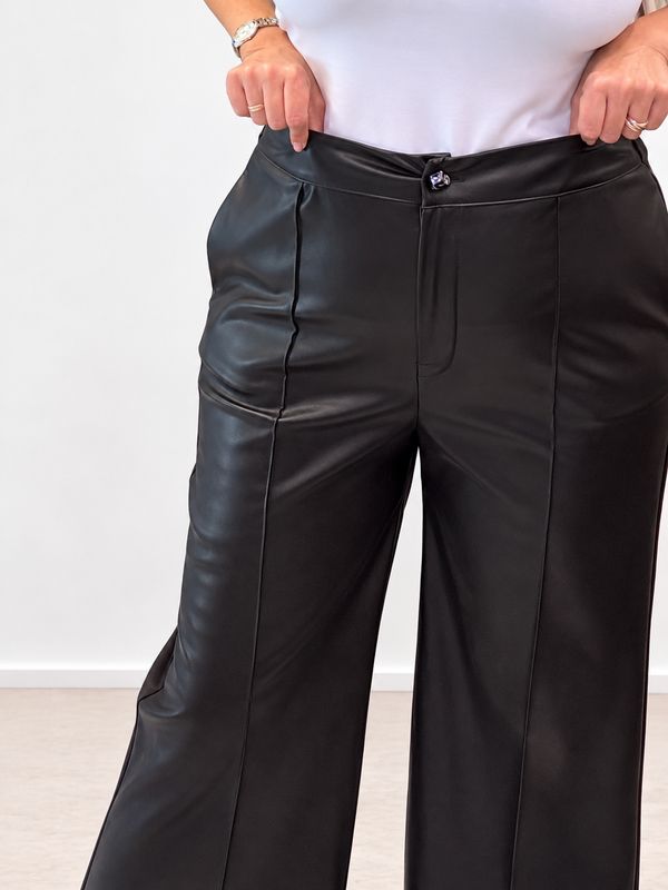 Pant ecopelle Nero
