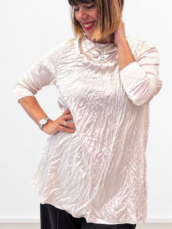 Blusa stropiccio avorio