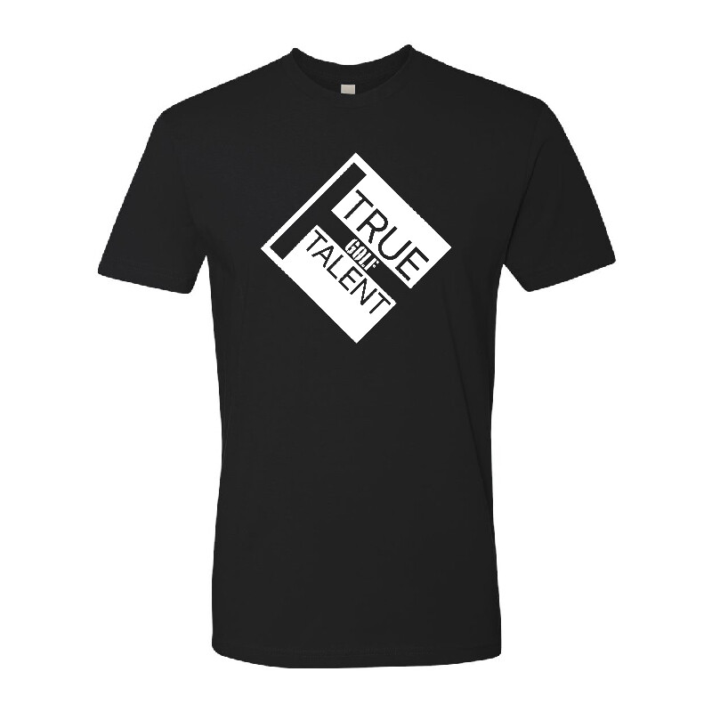 Golf Next Level Tee Shirt, Black with White Logo