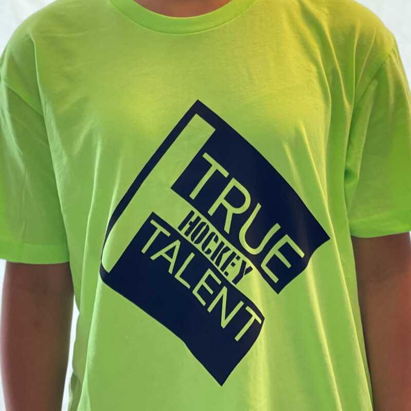 Hockey Next Level Tee Shirt, Green with Black Logo