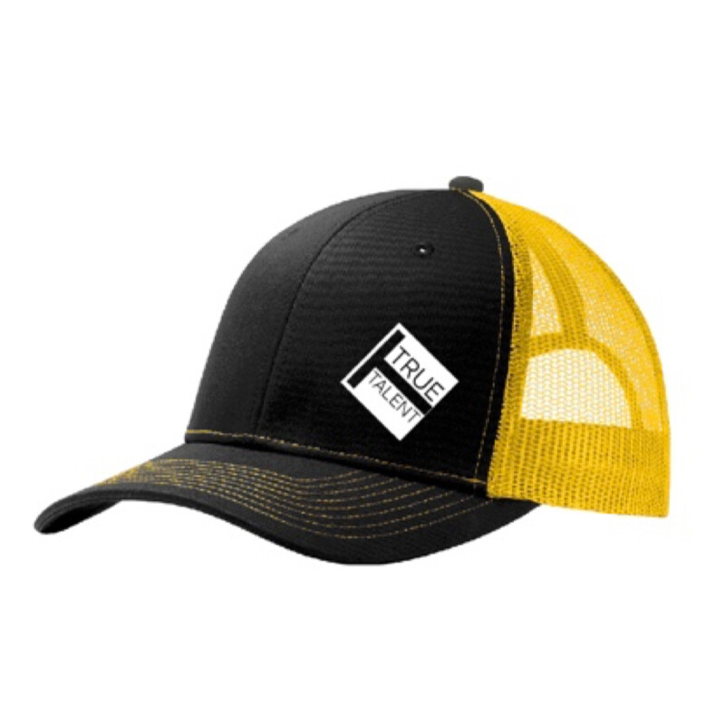 Black/Yellow Trucker Hat with True Talent Logo